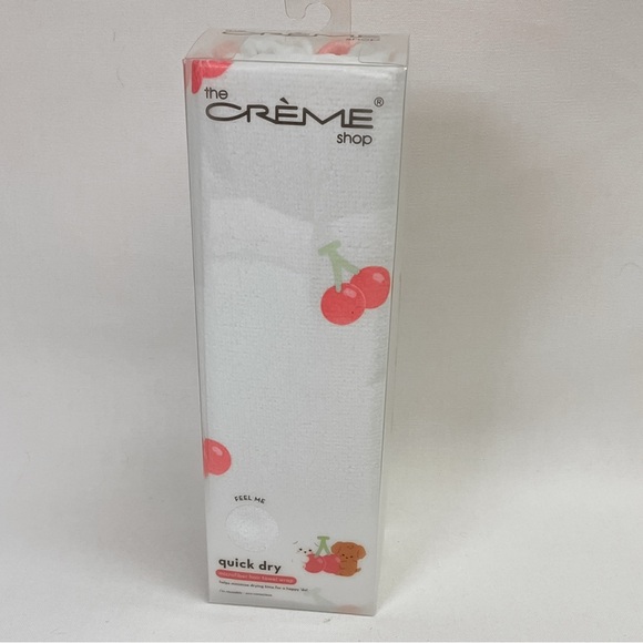 The Crème Shop Quick Dry Microfiber Hair Towel Wrap – Cherry Print - Picture 1 of 3